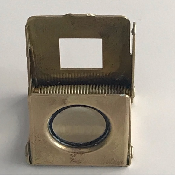 German Brass Folding Spring Loupe Stamp Jeweler Magnifying Glass w/Case - VTG - Picture 7 of 16